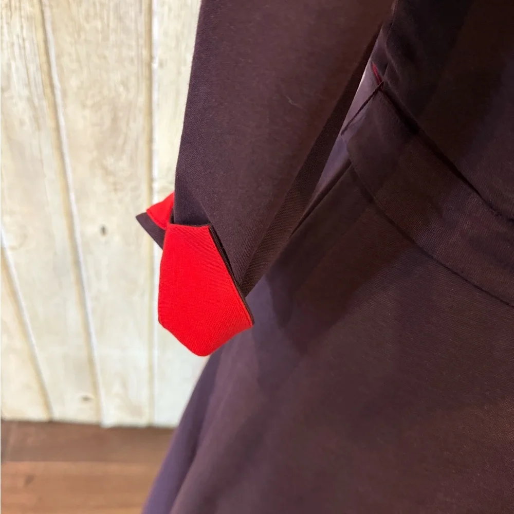 Elegant Purple Dress with Red Accents - Picture 11 of 14